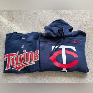 Men’s Minnesota Twins short sleeve shirt and hoodie